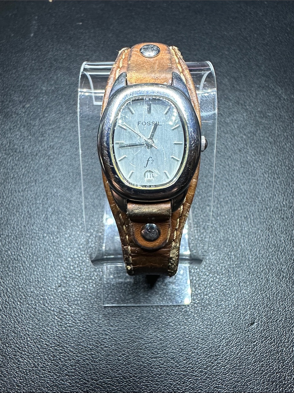 Fossil Brown Leather Strap Women's Watch with Silver-Tone Case